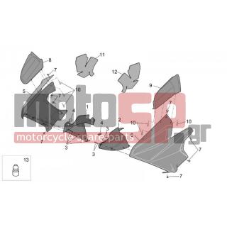 Aprilia - CAPO NORD ETV 1000 2003 - Body Parts - Bodywork FRONT II - AP8150444 - ΒΙΔΑ M3,9X10