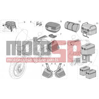 Aprilia - CAPO NORD ETV 1000 2002 - Body Parts - Acc. - Luggage, suitcases, bags - AP8792288 - Βαλιτσάκι γκρι xtr.Str. X-Box50L
