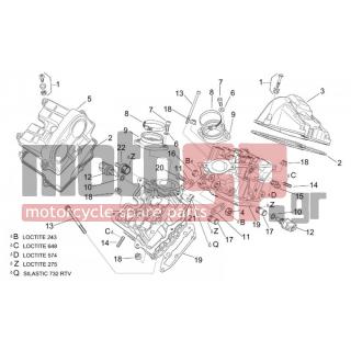Aprilia - CAPO NORD ETV 1000 2002 - Engine/Transmission - COVER valves - AP0640581 - ΒΙΔΑ M10x40