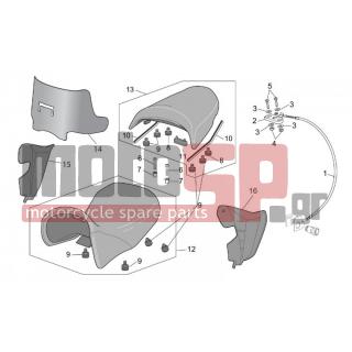 Aprilia - CAPO NORD ETV 1000 2002 - Body Parts - saddle - AP8129384 - ΣΕΛΑ CAPONORD RALLY ΚΑΦΕ