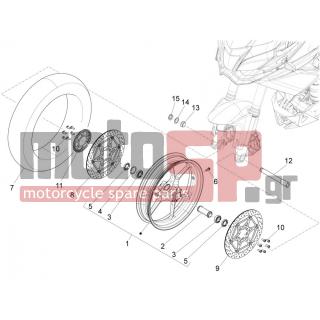 Aprilia - CAPONORD 1200 2014 - Frame - FRONT wheel - AP8152286 - ΒΙΔΑ ΜΑΡΣΠΙΕ M8x20*
