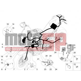 Aprilia - CAPONORD 1200 2016 - Electrical - Electrical installation FRONT - AP8120657 - Σφιχτήρας