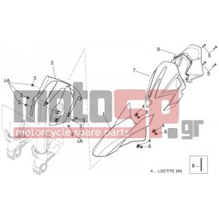 Aprilia - DORSODURO 1200 2010 - Body Parts - Coachman. FRONT - Feather FRONT - AP8102375 - ΚΛΙΠΣ M5 AP8102375