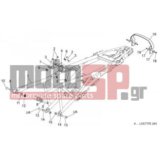 Aprilia - DORSODURO 1200 2010 - Body Parts - Seat base - AP8150444 - ΒΙΔΑ M3,9X10