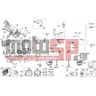 Aprilia - DORSODURO 1200 2012 - Electrical - Electrical Installation II - AP8152279 - ΒΙΔΑ M6x20
