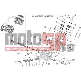 Aprilia - DORSODURO 1200 2014 - Engine/Transmission - Head - valves - 825694 - Παξιμάδι M10x1,25