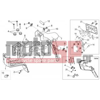 Aprilia - DORSODURO 1200 2012 - Frame - Rear body III - AP8134677 - Βάση στήριξης ανακλαστήρα