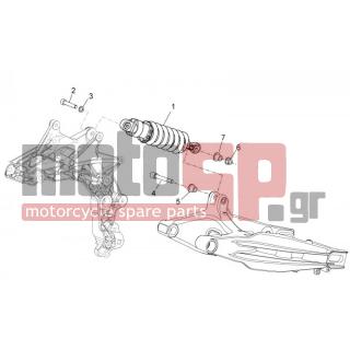 Aprilia - DORSODURO 750 ABS 2014 - Suspension - BACK post - AP8150329 - ΒΙΔΑ M10x50*