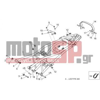 Aprilia - DORSODURO 750 ABS 2014 - Body Parts - Seat base - 851789 - Έλασμα στήριξης εξάτμισης