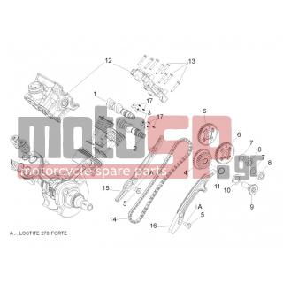 Aprilia - DORSODURO 750 ABS 2014 - Engine/Transmission - Share BACK cylinder - 874744 - Μεταλλική τσιμούχα