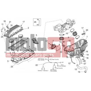 Aprilia - DORSODURO 750 ABS 2012 - Engine/Transmission - filter box - AP8144245 - ΛΑΣΤΙΧΟ ΒΑΛΙΤΣΑΣ SCAR 500
