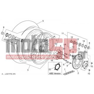 Aprilia - DORSODURO 750 ABS 2013 - Frame - rear wheel - AP8128231 - Εύκαμπτος σύνδεσμος κορώνας τροχού πίσω
