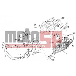 Aprilia - DORSODURO 750 ABS 2013 - Electrical - exhaust system - 856797 - Πολλαπλή εξαγωγής κεντρική