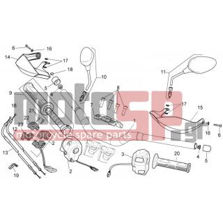 Aprilia - DORSODURO 750 ABS 2014 - Frame - Wheel - Controls - 896063 - Δεξιός διακόπτης φώτων