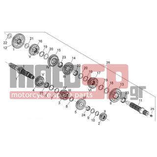 Aprilia - DORSODURO 750 FACTORY ABS 2013 - Κινητήρας/Κιβώτιο Ταχυτήτων - Gearbox