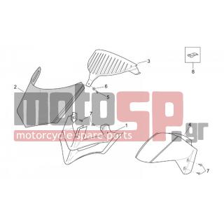 Aprilia - LEONARDO 250-300 (KIN.MINARELLI) 2004 - Body Parts - Bodywork FRONT - Hood - AP8178634 - ΚΑΠΑΚΙ ΜΑΣΚΑΣ LEO.GRIGIO PIOM