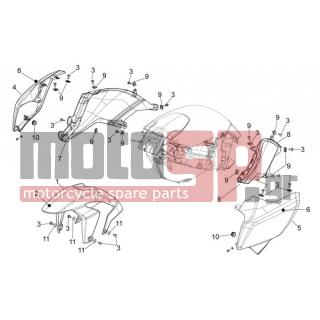 Aprilia - MANA 850 2008 - Body Parts - Coachman. FRONT - Feather FRONT - 85192500XR7 - ΚΑΠΑΚΙ ΚΟΥΒΑ ΚΡΑΝΟΥΣ ΔΕ ΜΑΝΑ 850RED IBIS