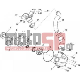 Aprilia - MANA 850 2008 - Κινητήρας/Κιβώτιο Ταχυτήτων - WHATER PUMP - 833054 - ΦΤΕΡΩΤΗ ΤΡΟΜΠΑΣ ΝΕΡΟΥ GP800-MANA 850
