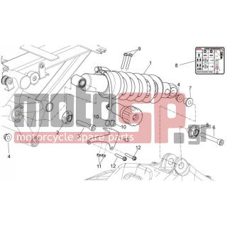 Aprilia - MANA 850 GT 2012 - Αναρτήσεις - BACK post - AP8150290 - ΒΙΔΑ M10x60*