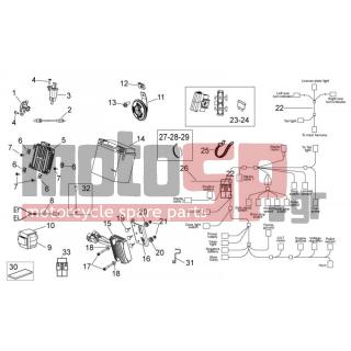 Aprilia - MANA 850 GT 2012 - Electrical - Electrical Installation II - 860871 - Οδηγός καλωδίων