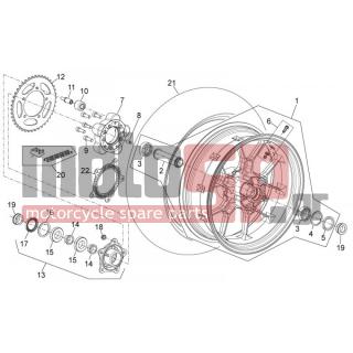 Aprilia - MANA 850 GT 2009 - Frame - rear wheel - AP8150195 - ΒΙΔΑ m10x30