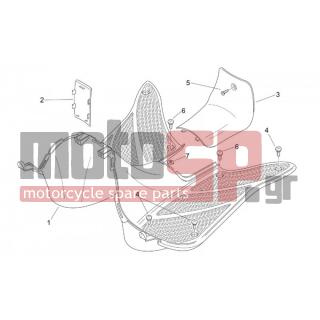 Aprilia - MOJITO 125 2001 - Body Parts - Coachman. Central. - Floor - AP8152351 - ΒΙΔΑ 4,2 X 16