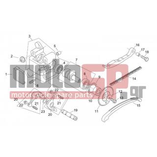 Aprilia - MOJITO 125 2000 - Κινητήρας/Κιβώτιο Ταχυτήτων - Distribution - AP8550357 - Αλυσίδα μετάδοσης