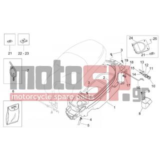 Aprilia - MOJITO 125 2001 - Body Parts - helmet Case - AP8102782 - Κλιπ για αυτοδιάτρητες βίδες D4,2