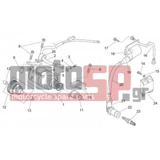Aprilia - MOJITO 125 2000 - Ηλεκτρικά - Starter - Ignition - AP8550348 - Καλωδίωση γείωσης κινητήρα-πλαισίου