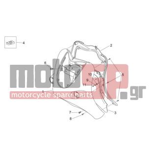 Aprilia - MOJITO 125 E3 2008 - Body Parts - Coachman. FRONT - Apron - AP8150011 - ΡΟΔΕΛΛΑ