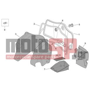 Aprilia - MOJITO 125 E3 2008 - Body Parts - Coachman. Central. - Glove compartment - 86022300AF - Τάπα θήκης μικροαντικειμένων γαλάζ.
