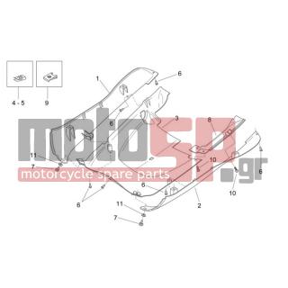 Aprilia - MOJITO 125 E3 2008 - Body Parts - Coachman. Central. - underfloor - AP8102381 - ΚΛΙΠΣ