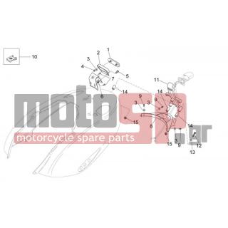 Aprilia - MOJITO 125 E3 2008 - Frame - Coachman. BACK - plate bracket - AP8150014 - ΡΟΔΕΛΛΑ