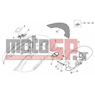 Aprilia - MOJITO 125 E3 2008 - Body Parts - Coachman. BACK - Feather - 575079 - ΦΤΕΡΟ ΠΙΣΩ NRG MC2-STALK-ZIP CAT-RST