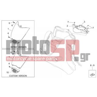 Aprilia - MOJITO 125-150 2003 - Body Parts - Coachman. FRONT - Hood - AP8150158 - ΡΟΔΕΛΑ 4,3x9x0,8*