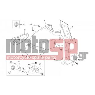 Aprilia - MOJITO 125-150 2007 - Body Parts - Coachman. FRONT - Feather FRONT - AP8152302 - ΒΙΔΑ M5X12