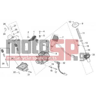 Aprilia - MOJITO 125-150 2003 - Κινητήρας/Κιβώτιο Ταχυτήτων - CARBURETOR - Components - AP8540053 - Καπάκι