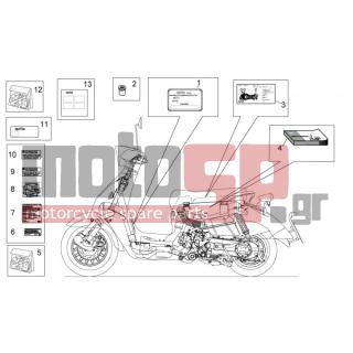 Aprilia - MOJITO 125-150 2004 - Body Parts - DECALS - AP8257934 - Πινακίδα κατασκευαστή