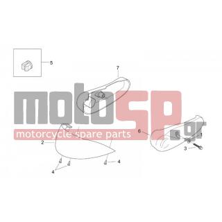 Aprilia - MOJITO CUSTOM 50 2T (KIN. APRILIA) 1999 - Body Parts - Bodywork FRONT VI - AP8150413 - ΒΙΔA 3,9x14 SHIVER 750