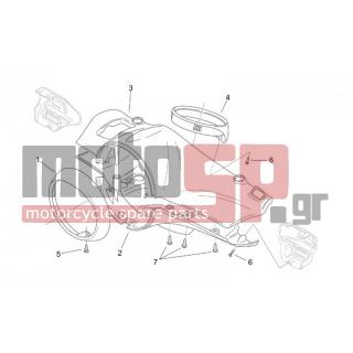 Aprilia - MOJITO CUSTOM 50 2T (KIN. APRILIA) 2000 - Body Parts - Bodywork FRONT I - AP8268010 - Βάση φανού μπλε
