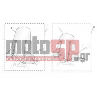 Aprilia - MOJITO CUSTOM 50 2T (KIN. APRILIA) 2002 - Body Parts - Acc. - Windshield - AP8791073 - Παρμπρίζ κομπλέ Sport