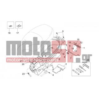 Aprilia - MOJITO CUSTOM 50 2T (KIN. APRILIA) 2003 - Body Parts - helmet Case - AP8220313 - Λάστιχο μπαγκαζιέρας