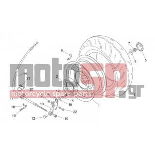 Aprilia - MOJITO CUSTOM 50 2T (KIN. APRILIA) 2001 - Frame - rear wheel - AP8201679 - ΒΑΛΒΙΔΑ