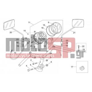Aprilia - MOJITO CUSTOM 50 2T (KIN. APRILIA) 2000 - Frame - Steering wheel - dashboard - AP8150201 - Βίδα TEPF M10x55