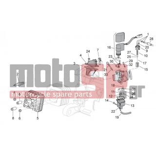 Aprilia - MOJITO CUSTOM 50 2T (KIN. PIAGGIO) 2004 - Engine/Transmission - Head / Carburetor - AP8276033 - ΒΕΛΟΝΑ ΚΑΡΜΠΙΛΑΤΕΡ MX 50 `04/RX 50 `03-`