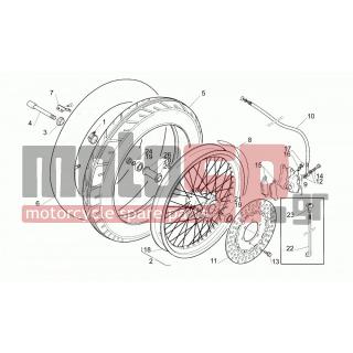 Aprilia - MOTO 6.5 650 1995 - Frame - FRONT wheel - AP8134349 - Πλάκα