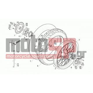 Aprilia - MOTO 6.5 650 1997 - Frame - rear wheel - AP8125716 - Δακτύλιος Seeger