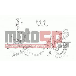 Aprilia - MOTO 6.5 650 1997 - Brakes - rear brake - AP8134430 - Πλάκα σύνδεσης δαγκάνας,