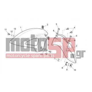 Aprilia - PEGASO STRADA TRAIL 650 IE 2009 - Body Parts - Bodywork FRONT III - AP8154099 - Πλάκα
