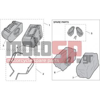 Aprilia - PEGASO STRADA TRAIL 650 IE 2005 - Body Parts - Acc. - Luggage, suitcases, bags I - AP8792396 - Βαλιτσάκι αριστ. 12,5-17lt.